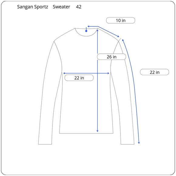 VTG‎ Pierre Sangan Sportz Sweater Mens L Knit V-Neck Retro Sport Ivy League Prep - Picture 8 of 8